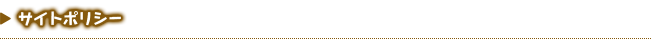 サイトポリシー